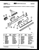 CONTROL PANEL Diagram and Parts List for REG533NH1  Frigidaire Range