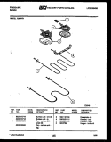 BROILER PARTS Diagram and Parts List for R30NL1  Frigidaire Range