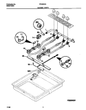 BURNER PARTS Diagram and Parts List for TPC8X3XCW1  Tappan Cooktop