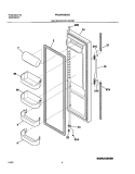 REFRIGERATOR DOOR Diagram and Parts List for FRS26W2BSB3  Frigidaire Refrigerator