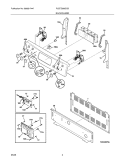 BACKGUARD Diagram and Parts List for PLEFZ398GCB  Frigidaire Range