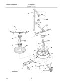 MOTOR & PUMP Diagram and Parts List for GLD2250RDC1  Frigidaire Dishwasher