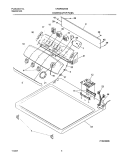 CONTROL PANEL Diagram and Parts List for CRGR442AS0  Frigidaire Dryer