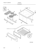 TOP / DRAWER Diagram and Parts List for FEFB89ECE  Frigidaire Range