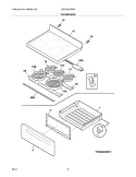 TOP/DRAWER Diagram and Parts List for LEEF3021MWA  Frigidaire Range