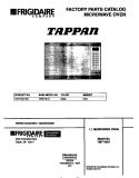 COVER Diagram and Parts List for TMT118U1B0  Tappan Microwave