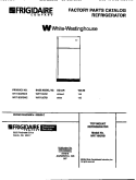TOP MOUNT REFRIGERATOR Diagram and Parts List for WRT19GRBW2  Frigidaire Refrigerator