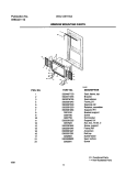 WINDOW MOUNTING PARTS Diagram and Parts List for WAL123H1A4  Frigidaire Air Conditioner