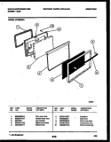 DOOR PARTS Diagram and Parts List for GF620ND4  Frigidaire Range