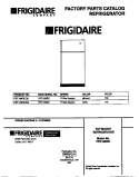 COVER Diagram and Parts List for FRT18NRCD2  Frigidaire Refrigerator