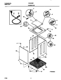 CABINET / TOP Diagram and Parts List for FWS235RFS1  Frigidaire Washer