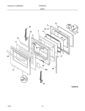 DOOR Diagram and Parts List for FGFB86DCB  Frigidaire Range