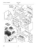 BODY Diagram and Parts List for E36DF76GPS5  Electrolux Range
