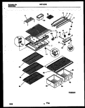 SHELVES AND SUPPORTS Diagram and Parts List for WRT15DRBW0  Frigidaire Refrigerator