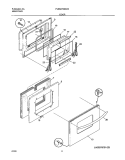 DOOR Diagram and Parts List for PLEB27S8ACB  Frigidaire Wall Oven