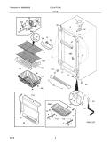CABINET Diagram and Parts List for LFUH21F7LM0  Frigidaire Freezer