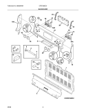 BACKGUARD Diagram and Parts List for CFEF358EC5  Frigidaire Range