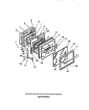 OVEN DOOR PANELS Diagram and Parts List for REGS38BDL0  Frigidaire Wall Oven