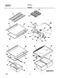 SHELVES Diagram and Parts List for FRT18G5AW6  Frigidaire Refrigerator