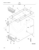 CABINET Diagram and Parts List for CF207  Frigidaire Freezer