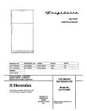 COVER Diagram and Parts List for GLHT184RAQ2  Frigidaire Refrigerator