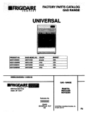 COVER Diagram and Parts List for MGF322BBWB  Frigidaire Range