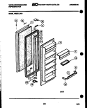 REFRIGERATOR DOOR PARTS Diagram and Parts List for RS227LCF0  Frigidaire Refrigerator
