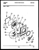 DOOR PARTS Diagram and Parts List for DEFW3  Frigidaire Dryer