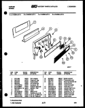CONTROL PANEL Diagram and Parts List for 31-2238-00-06  Tappan Range