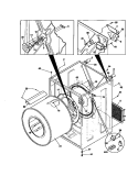 CABINET, DRUM Diagram and Parts List for MDE336MBD1  Kelvinator Dryer