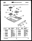 COOKTOP PARTS Diagram and Parts List for 30-3991-00-01  Tappan Range