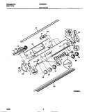 BACKGUARD Diagram and Parts List for FED300WCWD  Frigidaire Range