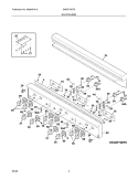 BACKGUARD Diagram and Parts List for E48DF76EPS  Electrolux Cooktop