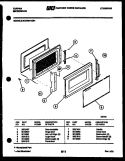 DOOR PARTS Diagram and Parts List for 56-2788-10-01  Tappan Microwave