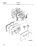 OVEN DOOR Diagram and Parts List for PLEF489ACD  Frigidaire Range