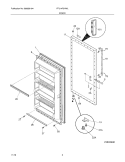 DOOR Diagram and Parts List for FFU14F5HWL  Frigidaire Freezer
