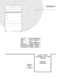 COVER Diagram and Parts List for CRE3870LBC  Crosley Range