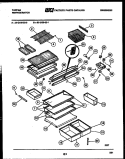 SHELVES AND SUPPORTS Diagram and Parts List for 95-2190-32-00  Tappan Refrigerator