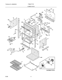 LOWER OVEN Diagram and Parts List for FEB30T7FCE  Frigidaire Wall Oven