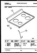 COOKTOP PARTS Diagram and Parts List for RE32BNW2  Frigidaire Range