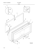 DOOR Diagram and Parts List for CFC13M5AW4  Uni Freezer