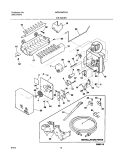 ICE MAKER Diagram and Parts List for WRS23MF5AS4  Westinghouse Refrigerator