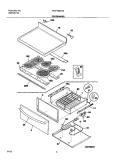 TOP / DRAWER Diagram and Parts List for PLEF398CCB  Frigidaire Range