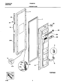 FREEZER DOOR Diagram and Parts List for FRS26ZRGB8  Frigidaire Refrigerator