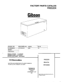 COVER Diagram and Parts List for GFC25M4HW2  Gibson Freezer