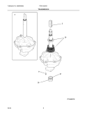 TRANSMISSION Diagram and Parts List for FWS1339AC1  Frigidaire Washer