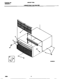 CABINET FRONT AND WRAPPER Diagram and Parts List for WAC051T7Z2A  Frigidaire Air Conditioner