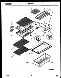 SHELVES AND SUPPORTS Diagram and Parts List for WRT13CGAZ0  Frigidaire Refrigerator