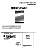 COVER Diagram and Parts List for FDB989GFW0  Frigidaire Dishwasher