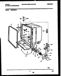 TUB AND FRAME PARTS Diagram and Parts List for TDB652RBR0  Tappan Dishwasher